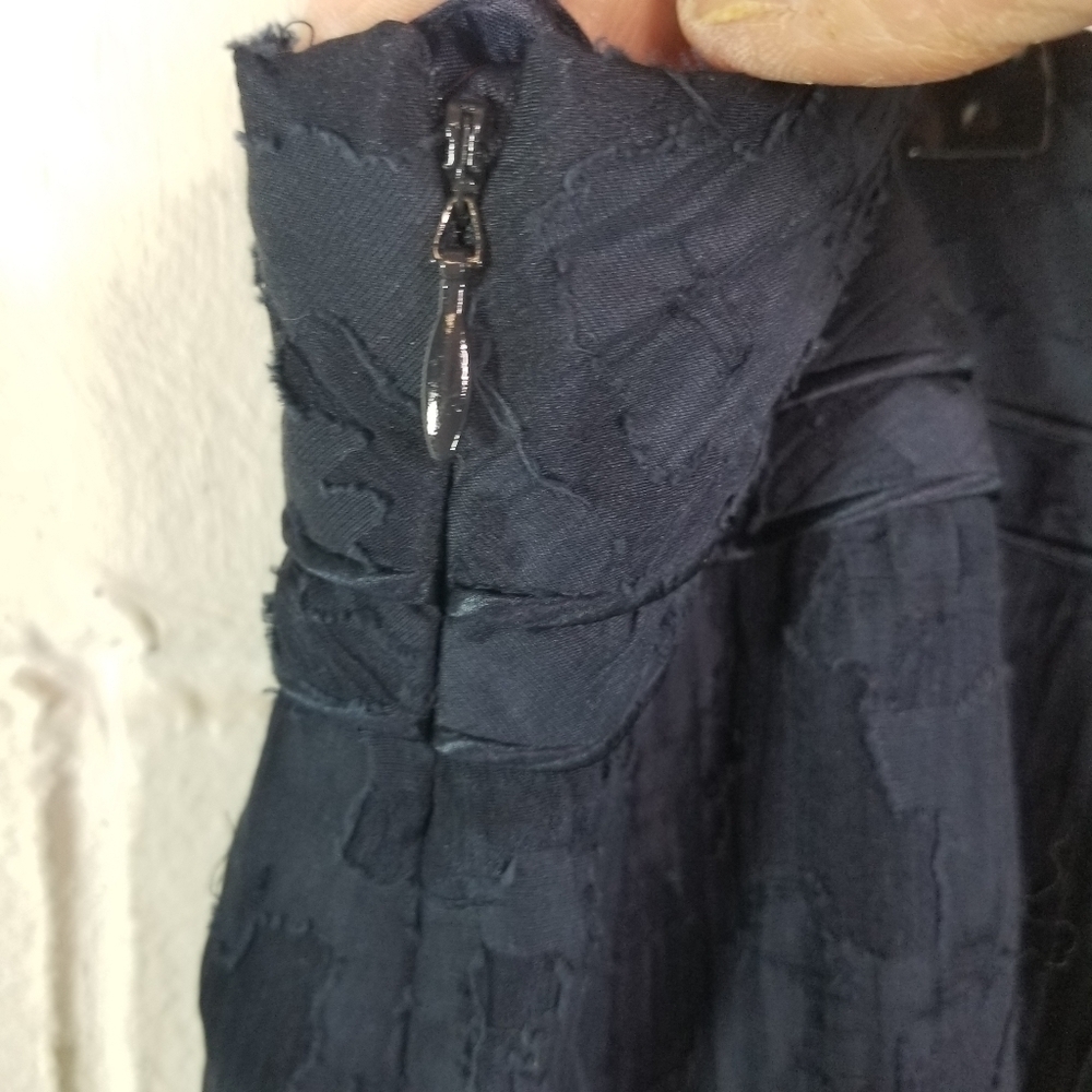 Talbots blue textured silk midi skirt new - Picture 11 of 11